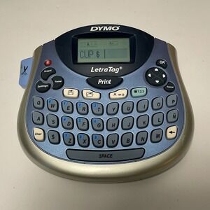 Dymo LetraTag LT-100T Label Thermal Printer Blue Tested& Works!